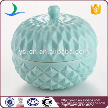 Embossed Blue Ceramic Ceramic Container wholesale manufacturer